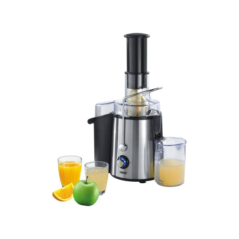 2 velocità Inossidabile Plata Y Negro Acero inoxidable Princess 203040 Centrifuga Professionale in Acciaio Inox Exprimidor extracción lenta de frutas y verduras 700 W 2 velocidades 