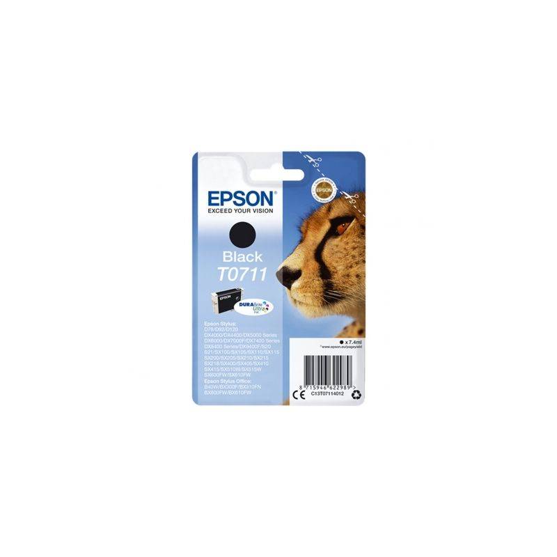 cartucho tinta epson t0711 - negro - 7.4 ml - guepardo --c13t07114012
