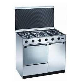 Cocina + Horno INFINITON CC9596IXTHEP - Inox, 5 Fuegos, 109 litros, ancho  90cm, Quemador Wok