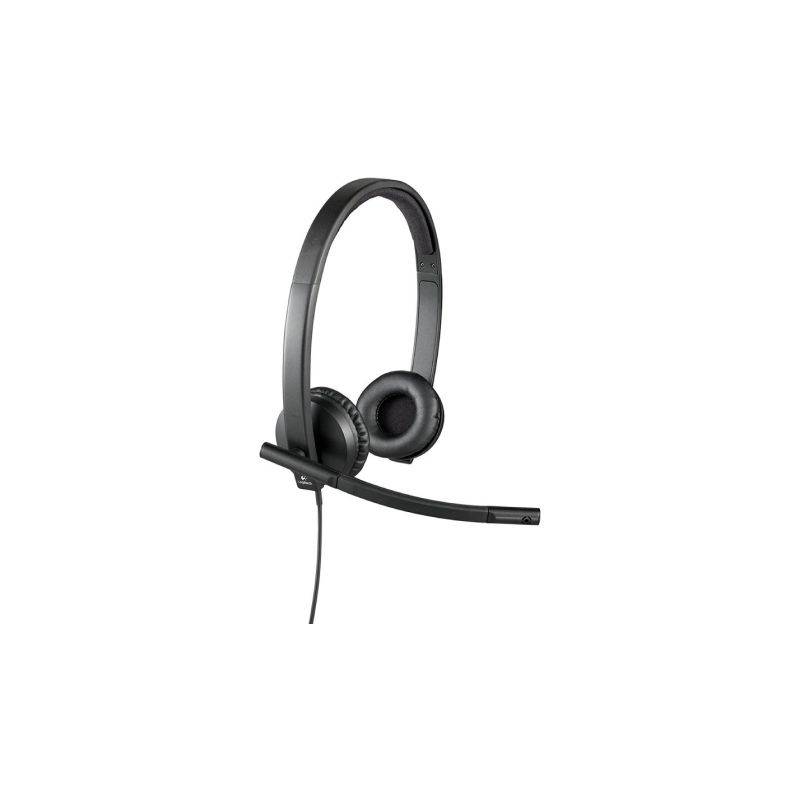 Auriculares Diadema con Cable LOGITECH H570E 981-000575 - USB · Micrófono ·  Negro