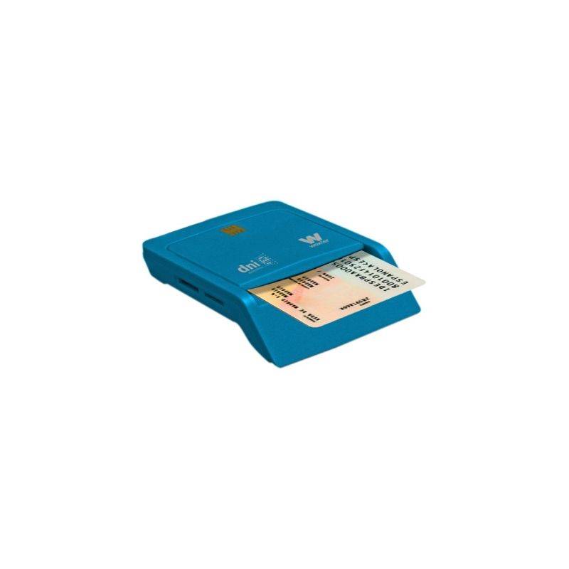 lector de tarjetas dni woxter combo azul - compatible con dnie y smartcards  - us