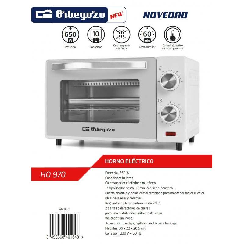 Horno Sobremesa Orbegozo HO970
