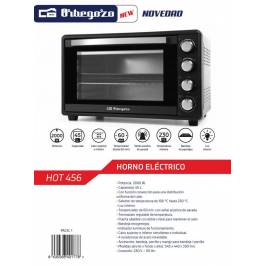 Horno Sobremesa Orbegozo HOT 397 , 39 l. 1450 W. Conveción. Temporizador 90  min.