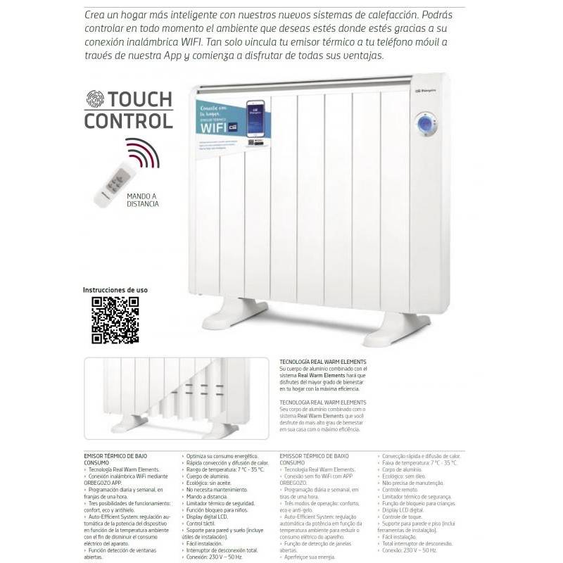 Emisor térmico Orbegozo RRW 1000, WiFi