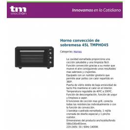 Horno convección de sobremesa 45L - TM Electron