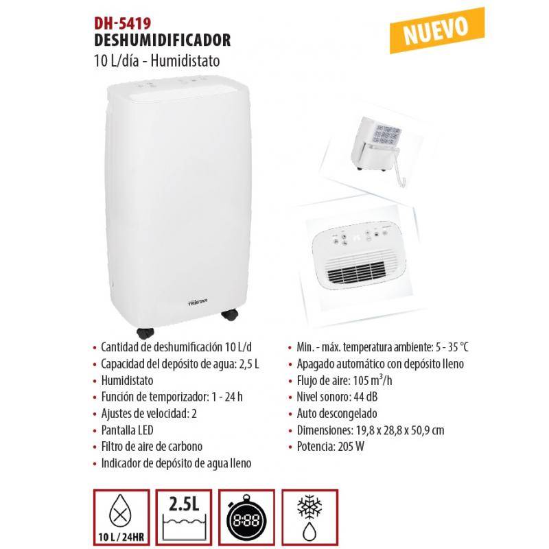 Deshumidificador Tristar DH 5419, 10 L