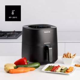 Freidora de Aire sin Aceite Cosori Dual Blaze Chef Edition, 1700 W, 6.4 L -  Gris Metalizado