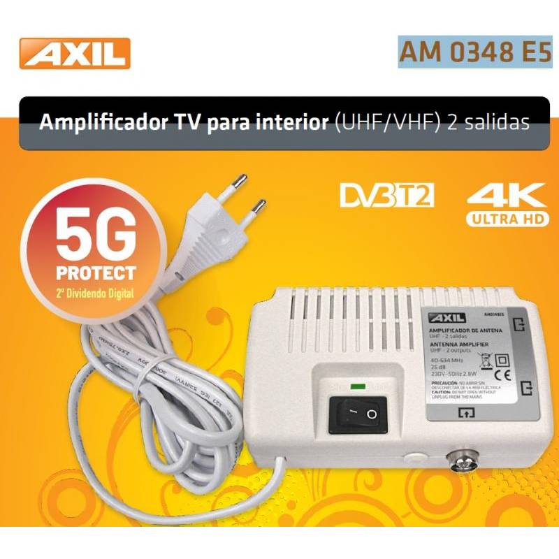 AMPLIFICADOR ANTENA 2 SALIDAS AXIL