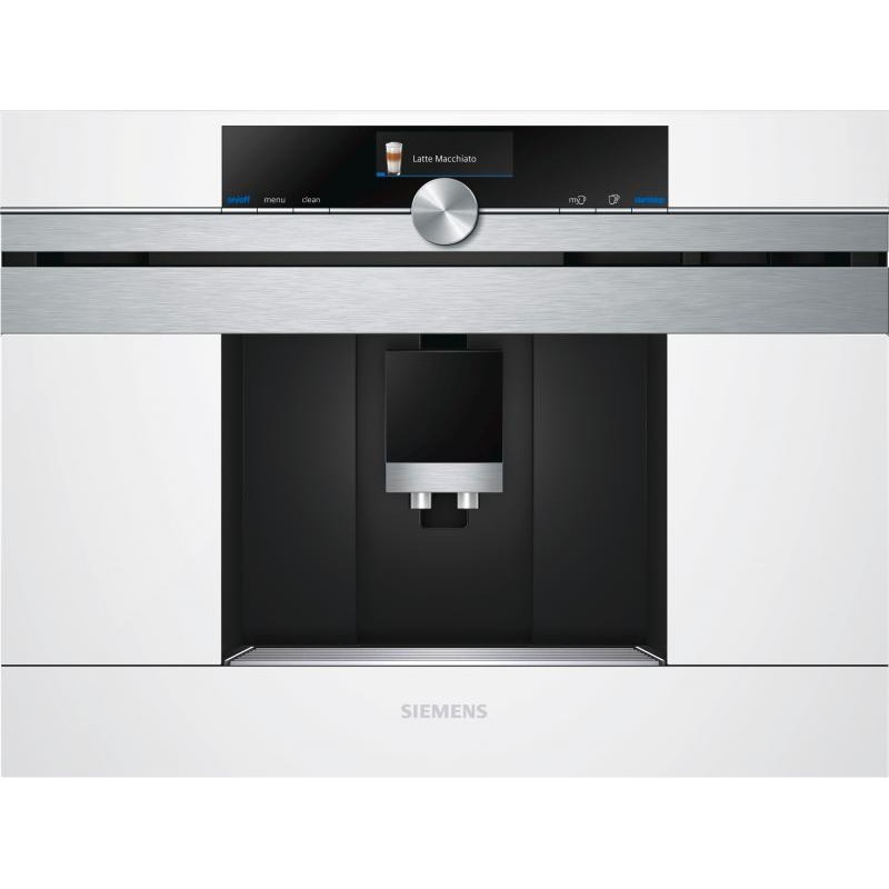 Cafetera integrable Siemens CT636LEW1 , cristal blanco + inox