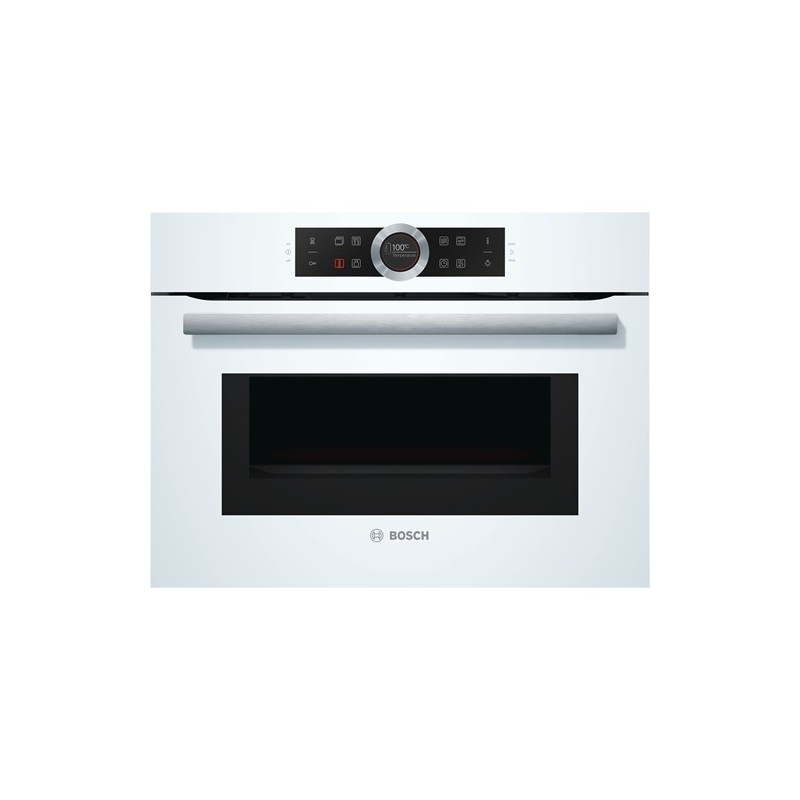 Horno compacto Bosch CMG633BW1, 45 cm cristal blanco